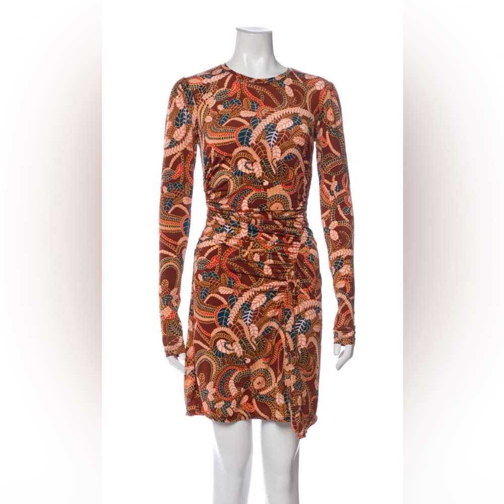 A.L.C long sleeve printed mini dress